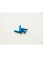 Hiro Seiko  Alloy Hex Socket Flat Head Screw M3x20  (4pcs | T-Blue)