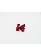Hiro Seiko  Alloy Hex Socket Flat Head Screw M3x16  (4pcs | Red)