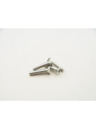 Hiro Seiko  Alloy Hex Socket Flat Head Screw M3x18  (4pcs | Silver)