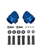 Team Associated DR10 FT Rear Hub Set, blue aluminum