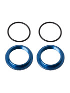 Team Associated 13mm Shock Collars, blue aluminum