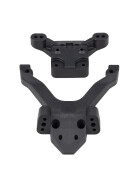 Team Associated RC10B6.4 FT Top Plate and Ballstud Mount, carbon