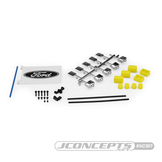 JConcepts 2020 Ford Raptor body - BF Power logo MT body (Fits ? Losi LMT / Axial SMT10, 7.25 width & 12.50-13.00 wheelbase)