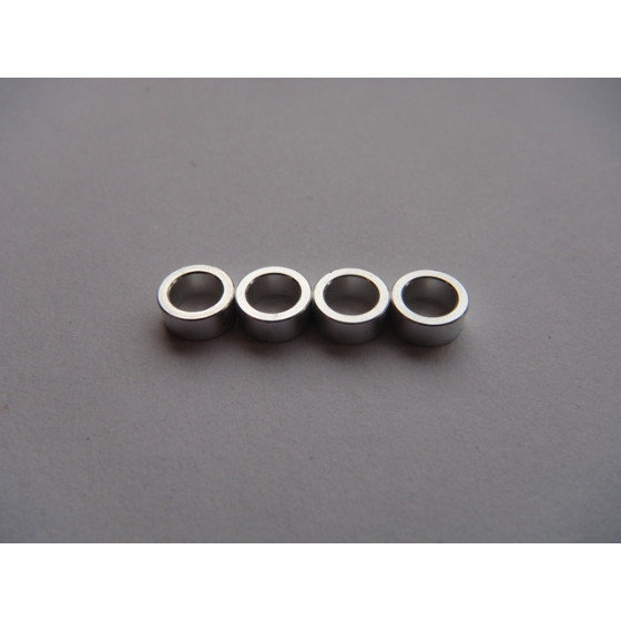 Hiro Seiko 4mm Alloy Spacer  (3.0t)  [Silver] (4 pcs)