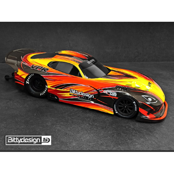 Bittydesign VPR 1/10 No Prep Street Drag racing clear body