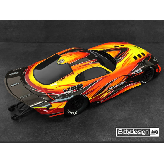 Bittydesign VPR 1/10 No Prep Street Drag racing clear body