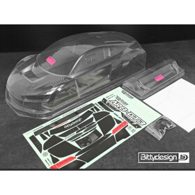 Bittydesign AR8-GT3 1/7 GT clear body for ARRMA...