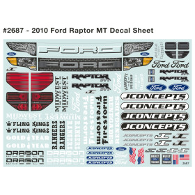 JConcepts 2010 Ford Raptor, Summit Racing BIGFOOT "Scallop" body (Fits – Losi LMT, Axial SMT10)