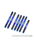 JConcepts - B74.2, 3.5mm Fin Titanium turnbuckle set, blue - 7pc.