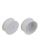 Team Associated 4WD Front Wheels, 2.2", 12mm hex, +1.5mm, white