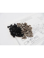 Hiro Seiko A800R Titan/Alloy Hex Socket Screw Set [Black] (106pcs)