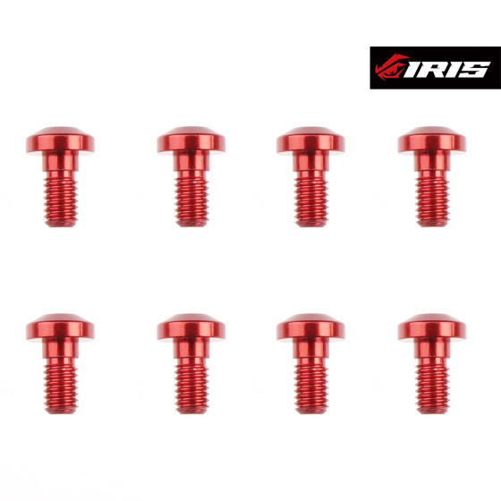 Iris Aluminium Centering Screws M3x6mm (Red | 8pcs)