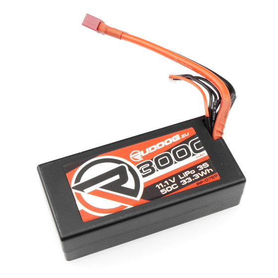 RUDDOG 3000mAh 50C 11.1V LiPo Short Stick Pack Battery with T-Plug