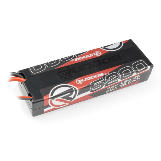 RUDDOG 5200mAh 50C 7.4V LiPo Stick Pack Battery with T-Plug