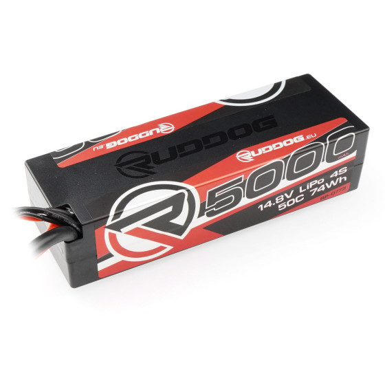 RUDDOG 5000mAh 50C 14.8V LiPo Stick Pack Battery with T-Plug