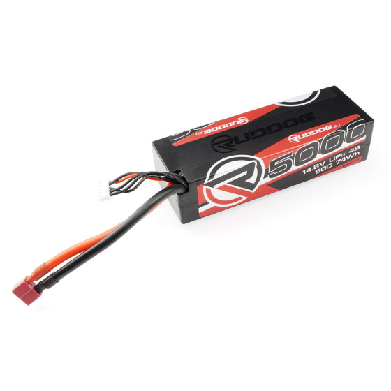 RUDDOG 5000mAh 50C 14.8V LiPo Stick Pack Battery with T-Plug