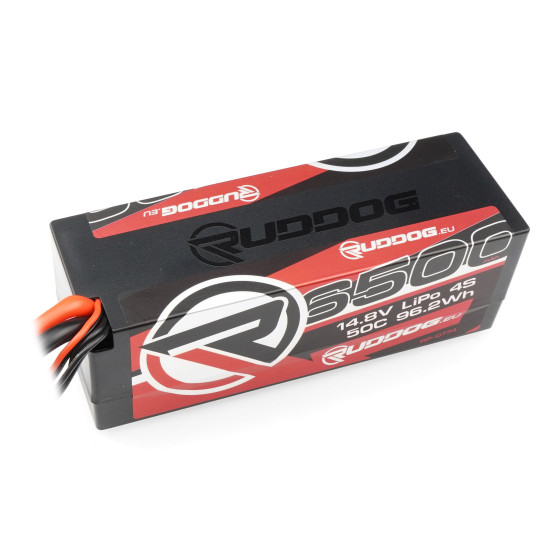 RUDDOG 6500mAh 50C 14.8V LiPo Stick Pack Battery with T-Plug