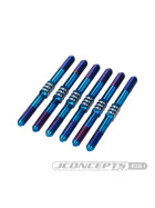 JConcepts RC10B7 3.5 x 48mm Fin Titanium turnbuckle, 6pc. - Burnt Blue