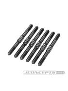 JConcepts RC10B7 3.5 x 48mm Fin Titanium turnbuckle, 6pc. - Stealth Black