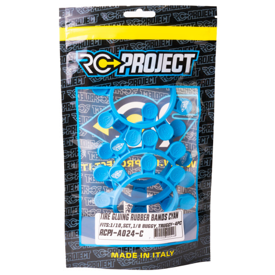 RC-Project Tire Gluing Rubber Bands Cyan (4)