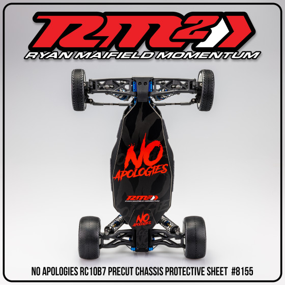 JConcepts RM2, No Apologies RC10B7 | RC10B7D precut chassis protective sheet, 2pc.