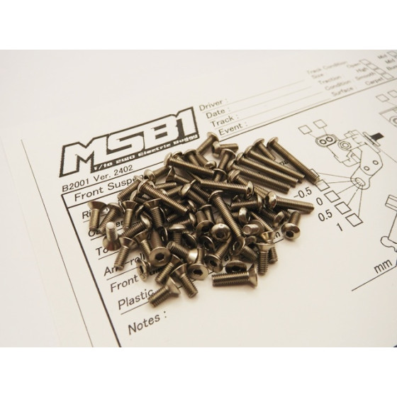 Hiro Seiko MSB1 Titanium Hex Socket Screw Set (97pcs)