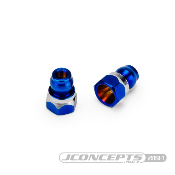 JConcepts RC10B7 Fin titanium front stand-off, (burnt blue) - 8mm