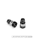 JConcepts RC10B7 Fin titanium rear stand-off, (stealth black) - 10mm
