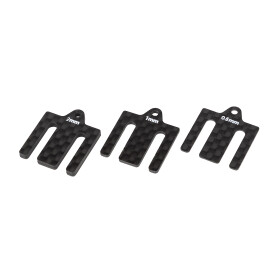 Team Associated RC10B7 FT Front Bulkhead Shims, carbon fiber