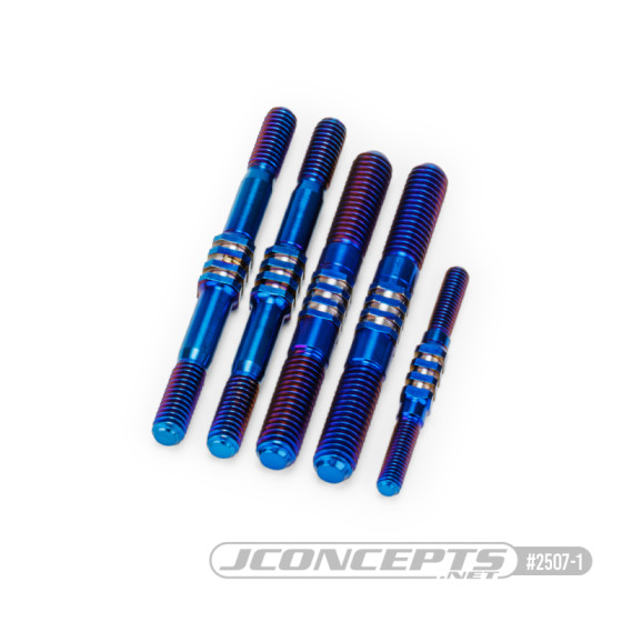 JConcepts RC8B4.1 Fin Titanium turnbuckle set - burnt blue, 5pc.