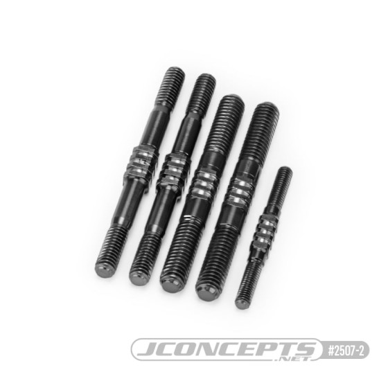 JConcepts RC8B4.1 Fin Titanium turnbuckle set - stealth black, 5pc