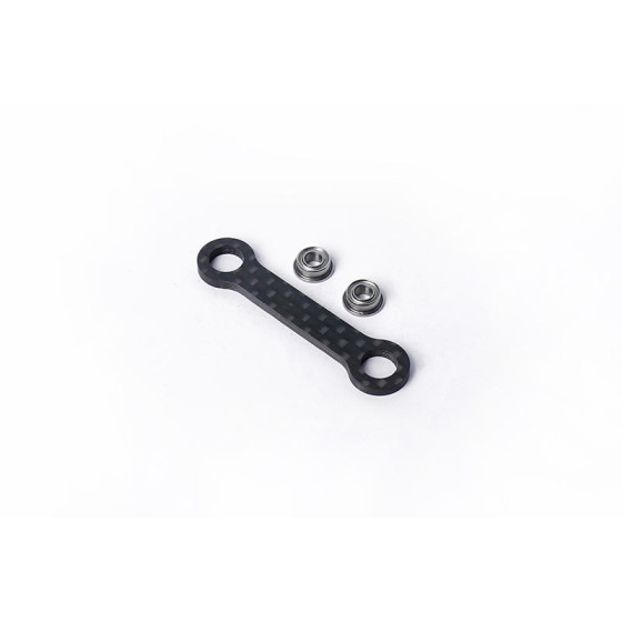 Koswork Kyosho Mid Optima 2022 Carbon Steering Link Plate Set (w/bearings)