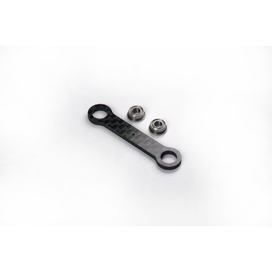 Koswork Kyosho Ultima & JJ Carbon Steering Link Plate Set (w/bearings)