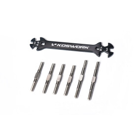 Koswork Tamiya BBX Steel Heavy Duty Turnbuckle Set (6pcs,...