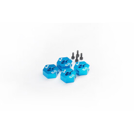 Koswork Tamiya 5mm Aluminum Clamping Wheel Hex (4) Blue