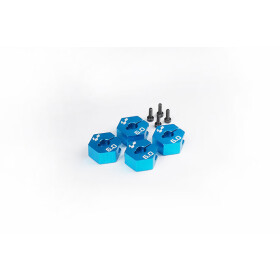 Koswork Tamiya 6mm Aluminum Clamping Wheel Hex (4) Blue