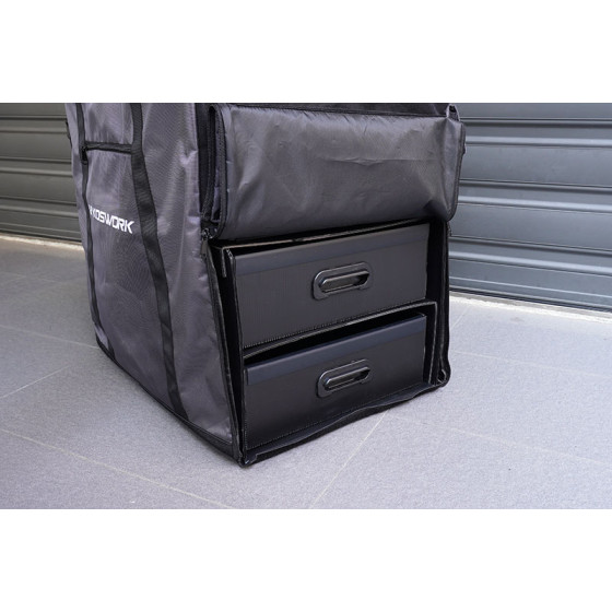 Koswork 1/8 One Large & Two Mid Drawer Side Buggy/Onroad Car Carrying Bag (Top Open Design)