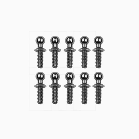 Team Associated RC10 Ballstud Set .30, silver