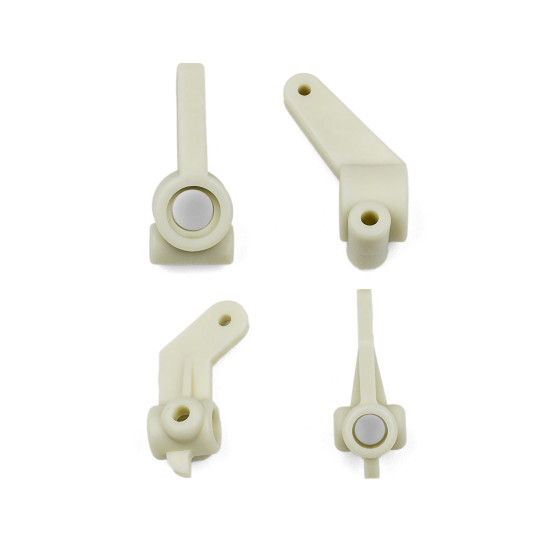 Team Associated Inline Steering Blocks & Rear Hub Carriers 0 deg., white