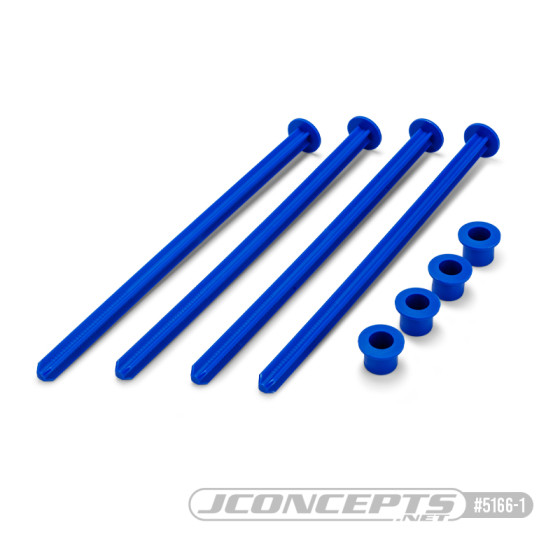 JConcepts- 1/8th truck off-road tire stick - holds 4 mounted tires (blue) - 4pc.