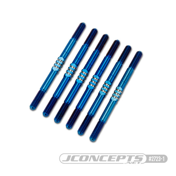 JConcepts XRAY XB2 2024 3.5 x 55mm Fin Titanium turnbuckle set, 6pc. ? burnt blue