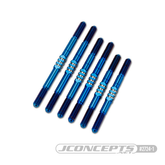 JConcepts XRAY XB4 2024 Fin Titanium turnbuckle set, 6pc. ? burnt blue