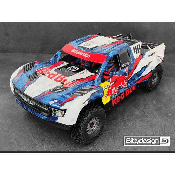 Bittydesign FALCON-X 1/7 clear body for ARRMA Mojave 6S BLX, Pre-cut, 1.5mm