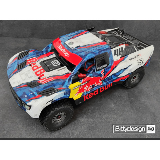 Bittydesign FALCON-X 1/7 clear body for ARRMA Mojave 6S BLX, Pre-cut, 1.5mm