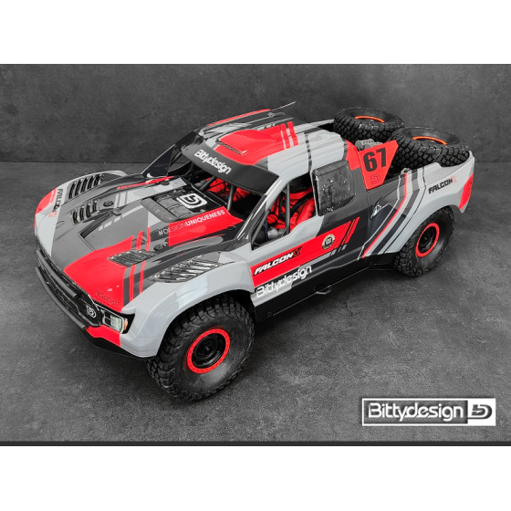 Bittydesign FALCON-X 1/7 clear body for TRAXXAS UDR, Pre-cut, 1.5mm