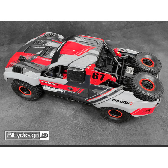 Bittydesign FALCON-X 1/7 clear body for TRAXXAS UDR, Pre-cut, 1.5mm