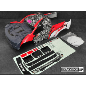Bittydesign FALCON-X 1/7 Pre-Painted Red body for TRAXXAS...