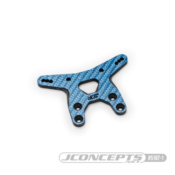 JConceptsRC10B7 carbon fiber front shock tower - blue