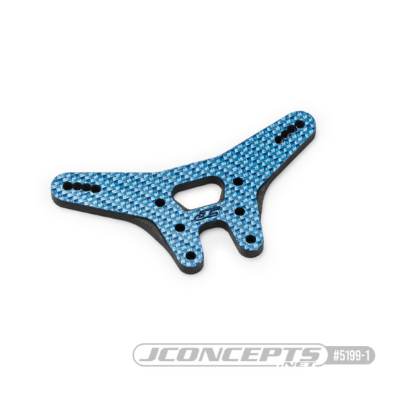 JConcepts RC10B7 carbon fiber rear shock tower - blue