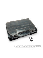 JConcepts tool box w/upper storage, black / smoke gray
